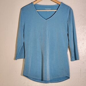 Segments Blue V-Neck Shirt